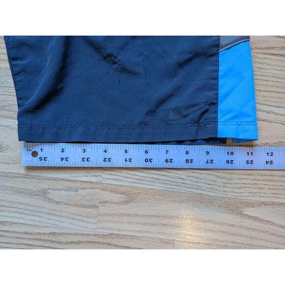 Nike Drifit Athletic Shorts Size M Colorful Blue Gray Swoosh Logo - Picture 10 of 10